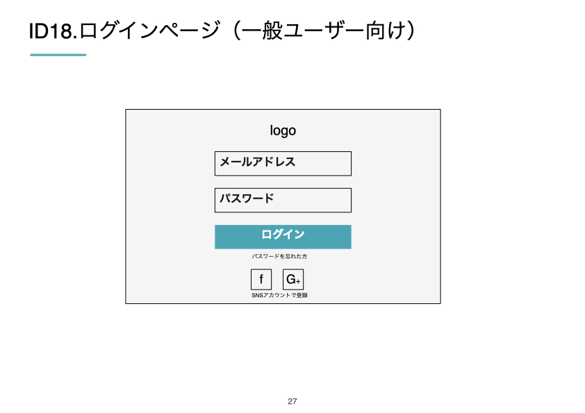 ログインページ